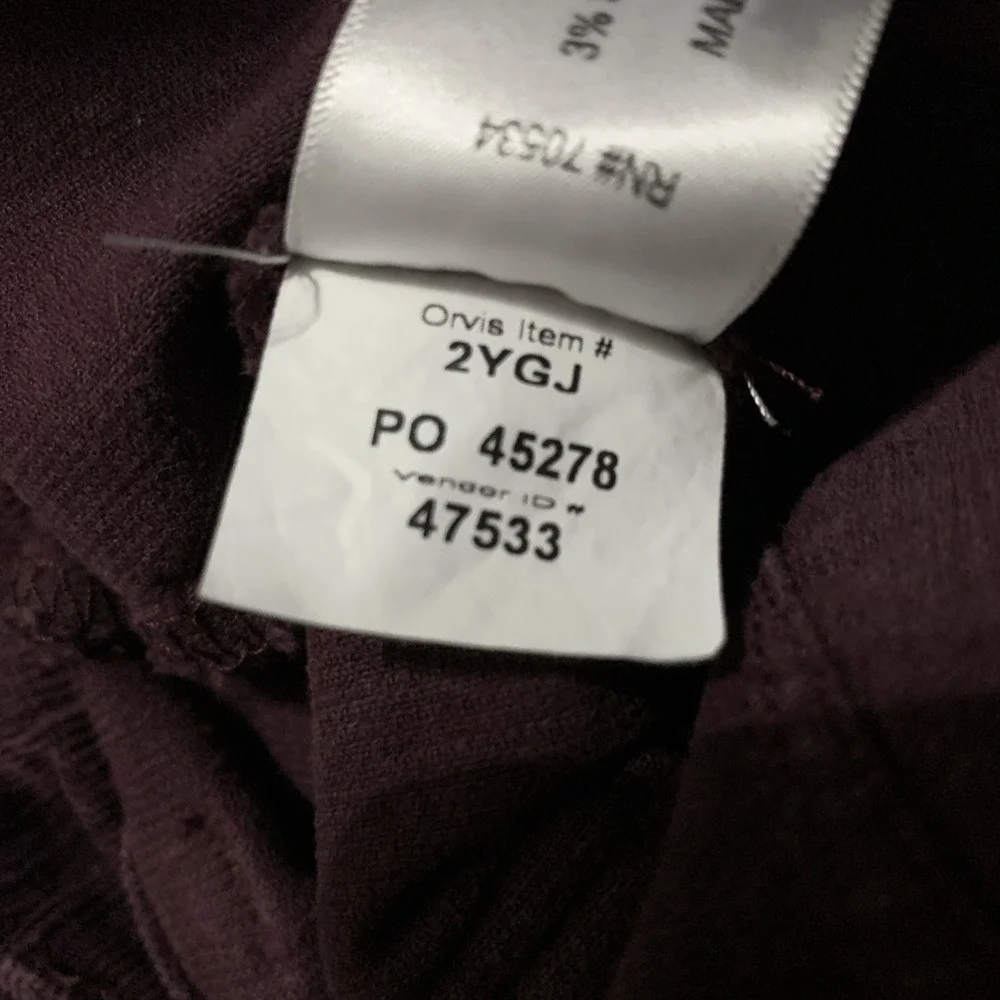 Orvis Corduroy Burgundy Wine Midi Column Skirt Women's Size 12 Dark Academia